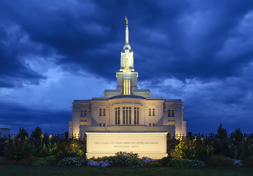 Payson Temple At Dusk 